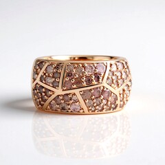 Anello in argento con Zircone Champagne