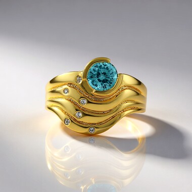 Anillo en plata con Zircón de Ratanak Kirí