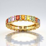 Anello in oro con Zaffiro Giallo