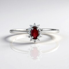 Anello in argento con Rubino Tanzania