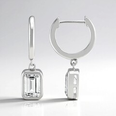 Orecchini in argento con Topazio Bianco