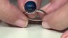 Anillo en plata con Ámbar colombiano azul (dagen)