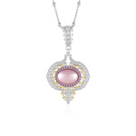 Collana in argento con Perla Mabe Rosa (Dallas Prince Designs)
