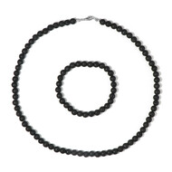 Schwarze Lava-Silberset