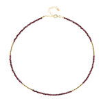Mozambique Garnet Silver Necklace