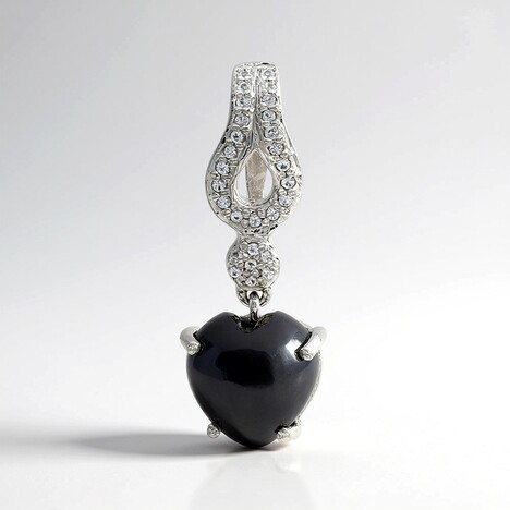 Ciondolo in argento con Ematite Nera