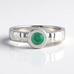Anello in argento con Smeraldo Colombiano