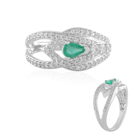 Anello in argento con Smeraldo Russo (de Melo)