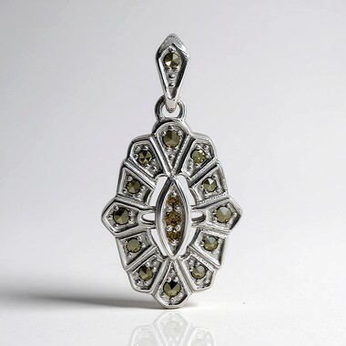 Pendentif en argent et Diamant rose de France SI1 d'Argyle  (Annette classic)