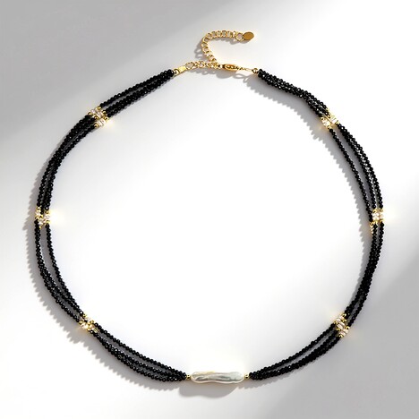Collier en argent et Perle blanche de culture d'eau douce (Riya)