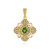 Pendentif en argent et Diopside de Russie