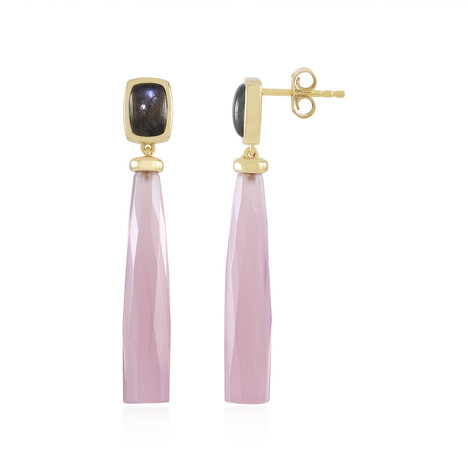Orecchini in argento con Calcedonio Lavanda (KM by Juwelo)