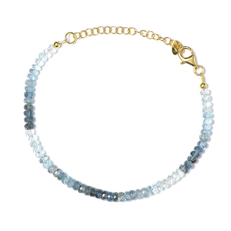 Brazalete en plata con Aguamarina Santa María