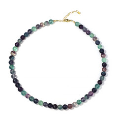 Zilveren halsketting met Argentijnse fluorieten