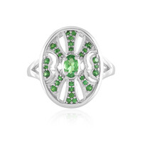 Bague en argent et Tsavorite de Tanzanie