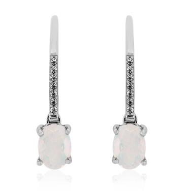 Boucles d'oreilles en argent et Opale Welo