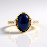Anello in argento con Opale Blu (KM by Juwelo)