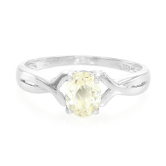 Bague en argent et Kunzite jaune canari