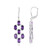 Pendientes en plata con Amatista (KM by Juwelo)
