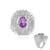 Anello in argento con Ametista Uruguay (de Melo Essence)