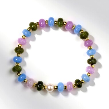 Brazalete con Cuarzo azul (Riya)
