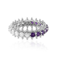 Anello in argento con Ametista Zambiana (Dallas Prince Designs)
