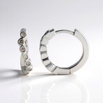 Orecchini in argento con Diamante Cioccolato I2