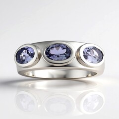 Anello in argento con Tanzanite (non riscaldata)