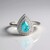 Anello in argento con Apatite Blu