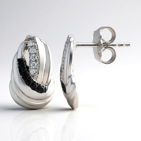 Orecchini in argento con Diamante I1 (G) (Annette)