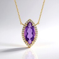 Collana in argento con Ametista del Marocco