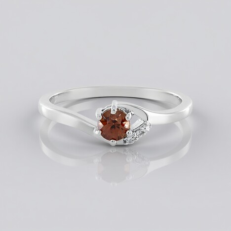 Anello in argento con Zircone Rosa