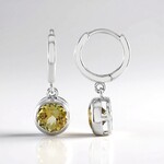 Orecchini in argento con Tanzanite Gialla (non riscaldata)