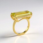 Anello in argento con Quarzo Limone