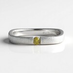 Anello in argento con Diamante Giallo I2 (de Melo)