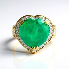 Anello in argento con Smeraldo pozzo D8 (Gems en Vogue)