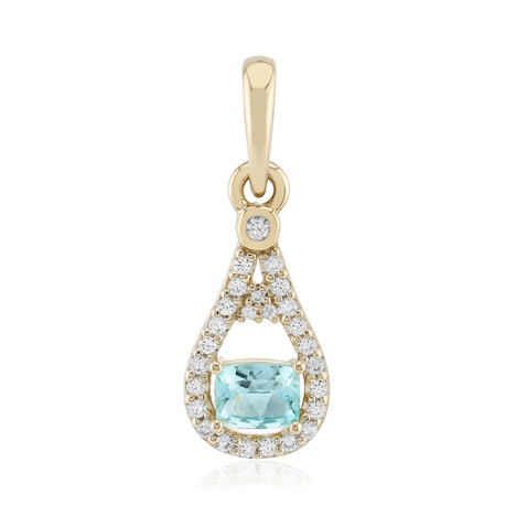 Gouden hanger met een Paraiba toermalijn