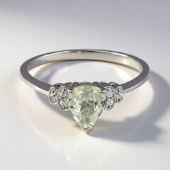 Anello placcato in platino con Tormalina Cuprian