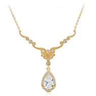 Weißer Topas-Silbercollier