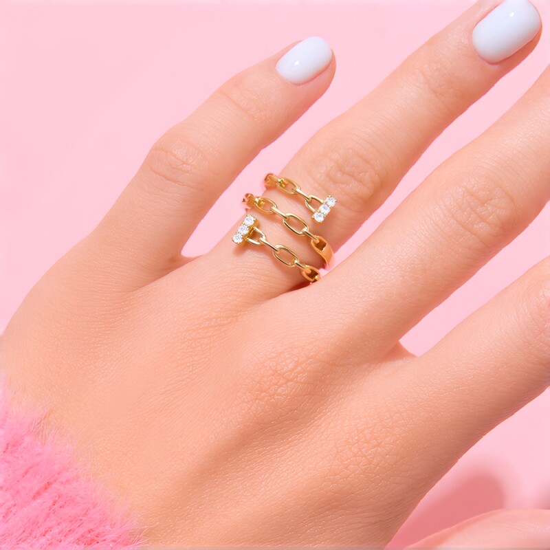 Gouden ring met I1 (H) Diamanten (CIRARI)