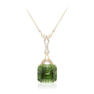 Ludwigit-Peridot-Goldcollier (de Melo)