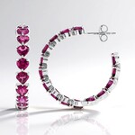 Orecchini in argento con Rodolite