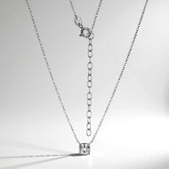 Weißer Topas-Silbercollier