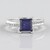 Anello in argento con Zaffiro Blu del Madagascar