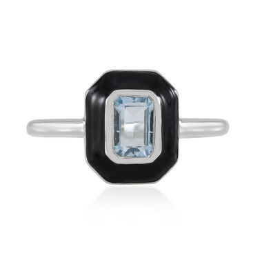 Brasilianischer Aquamarin-Silberring