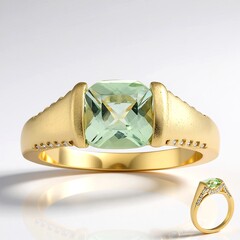 Anello in oro con Berillo Verde (de Melo Gold)