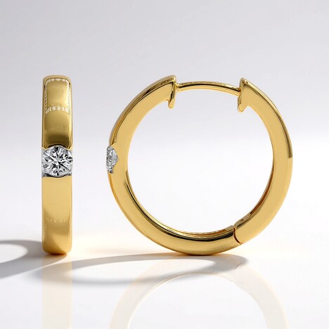 Orecchini in oro con Diamante SI1 (G) (Annette)