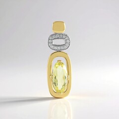Ciondolo in argento con Quarzo Limone (de Melo)