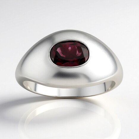 Anello in argento con Rodolite della Rift Valley (Remy Rotenier)
