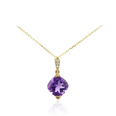 Amethyst-Goldhalskette